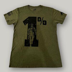 Army Performance 1% T-Shirt Mens L Olive Green Military Tactical Graphic Tee